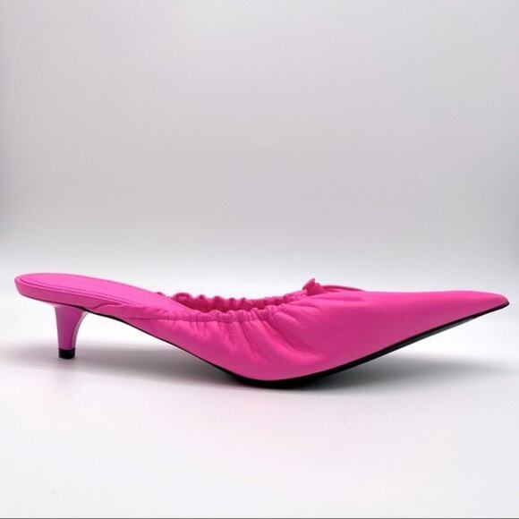 New Balenciaga Pink Scrunch Knife Mules Size EU 40 / US 10 - Picture 4 of 14